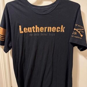 Grunt Style Black and Gold Leatherneck T-Shirt
